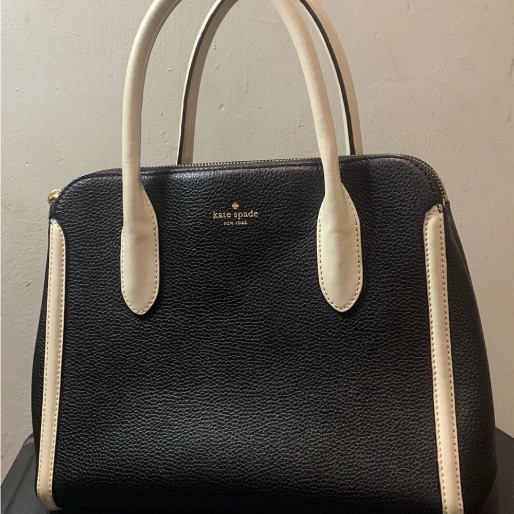Kate Spade Black and Cream Satchel